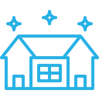 House icon with stars on top.